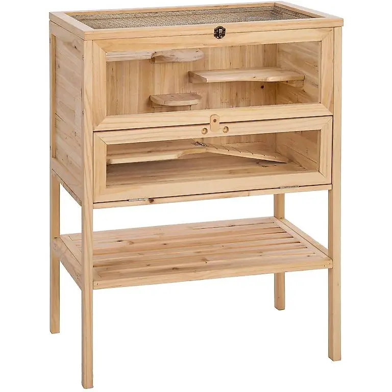 Kleintierkäfig aus Holz 60x40x80cm