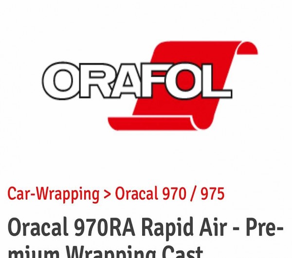 Oracal Schwarz Matt Folie 20m x 1,52