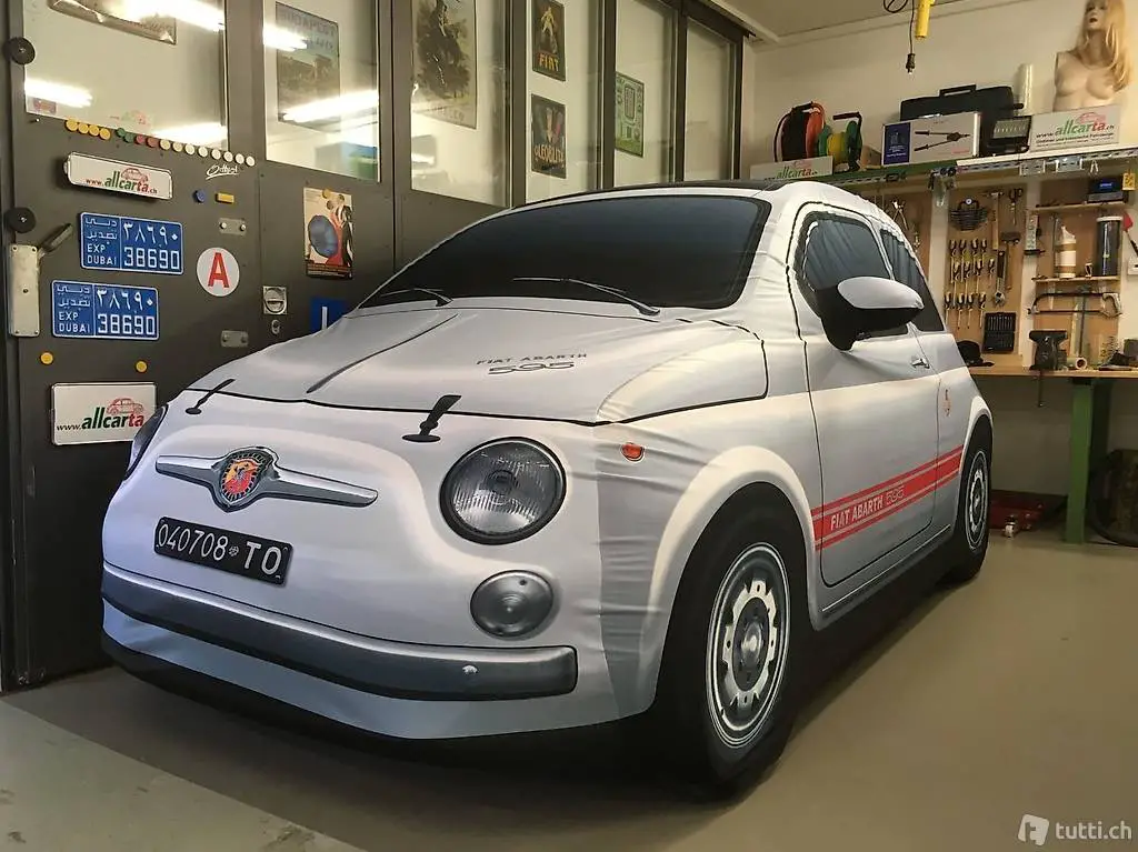 neu OVP Vintage Abarth Car Cover Fiat 500 595 695