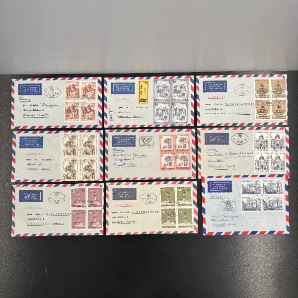 rar briefmarken couvert luftpost österreich ersttag denkmal