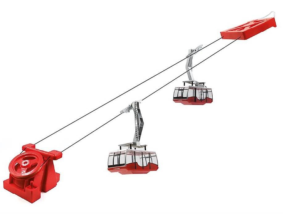 Seilbahn 2 Kab, 10 Fig, Jägerndorfer, elektr, 1:32, neu