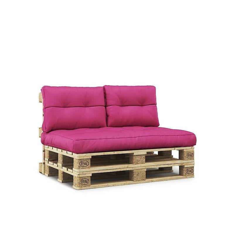 Palettenkissen Set 3-teilig pink