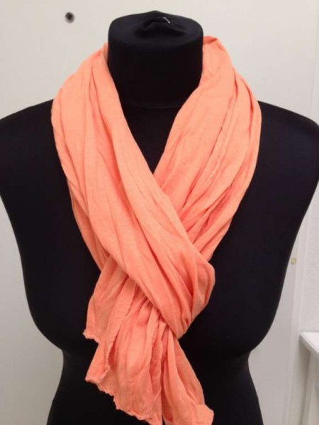 Schal Halstuch Foulard Tuch lachs