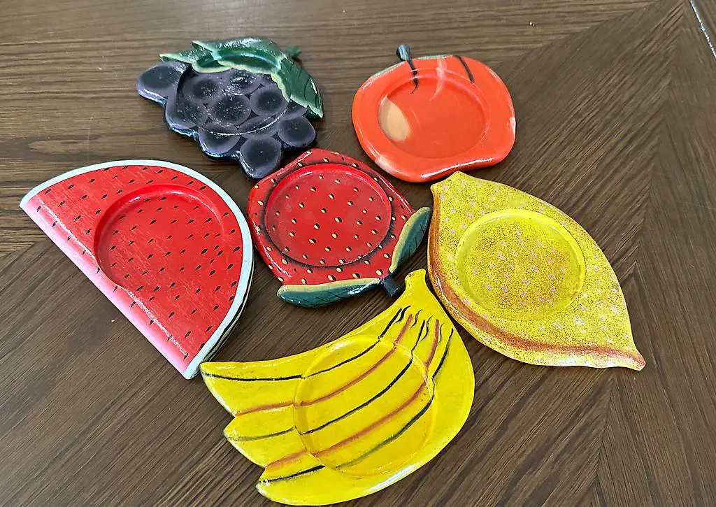 Vintage Obst Untersetzer Set
