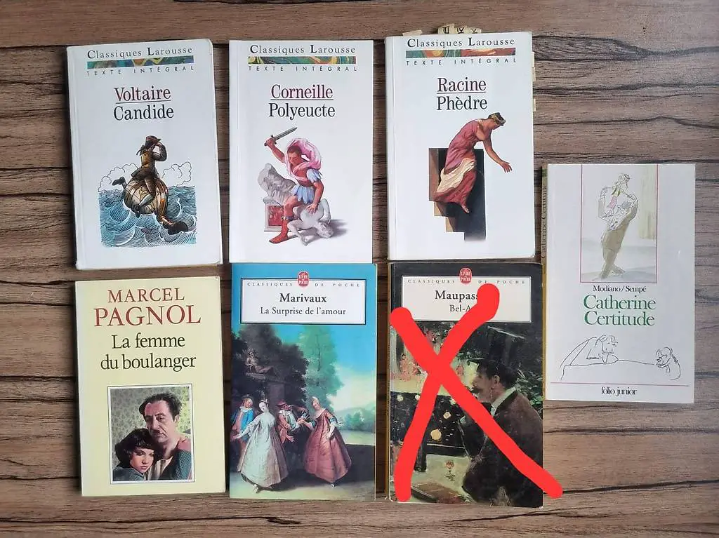 diverse französische Bücher zu verschenken