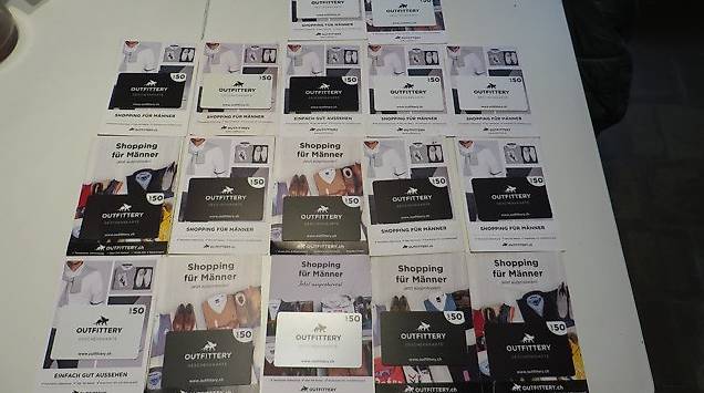 Outfittery Geschenkkarten 17 Stück