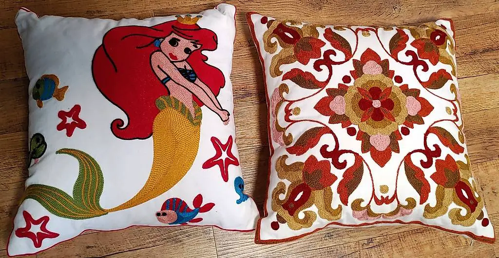 2er Set Kissen Meerjungfrau und Ornamente