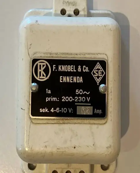 Alter Transformator Trafo F. Knobel & Co. Ennenda