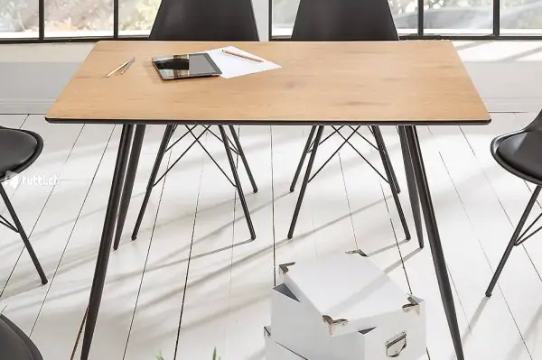  Design Esstisch STUDIO - 140cm Eichen-Optik Retro