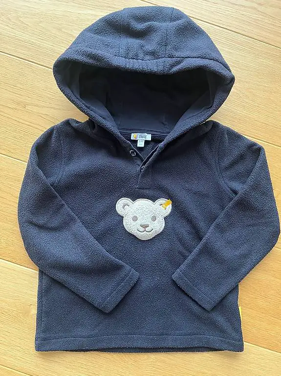 ** Steiff Knopf im Ohr ** Fleecepullover dunkelblau, Gr. 110
