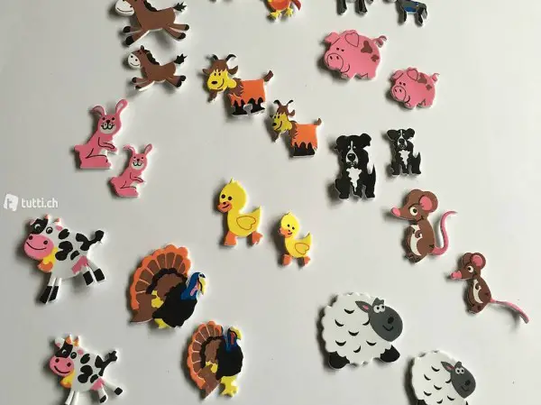 Moosgummisticker Bauernhoftiere