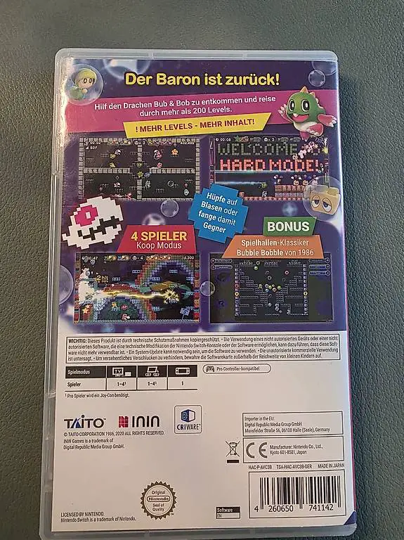 Bubble Bobble Nintendo Switch