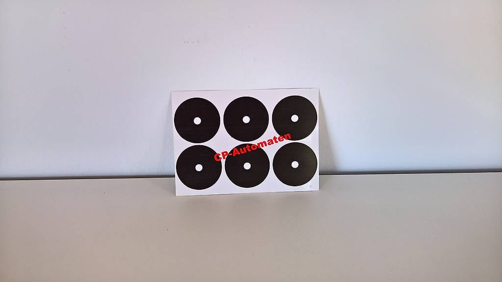 Billard Anstosspunkt Aufkleber - 6 Stück