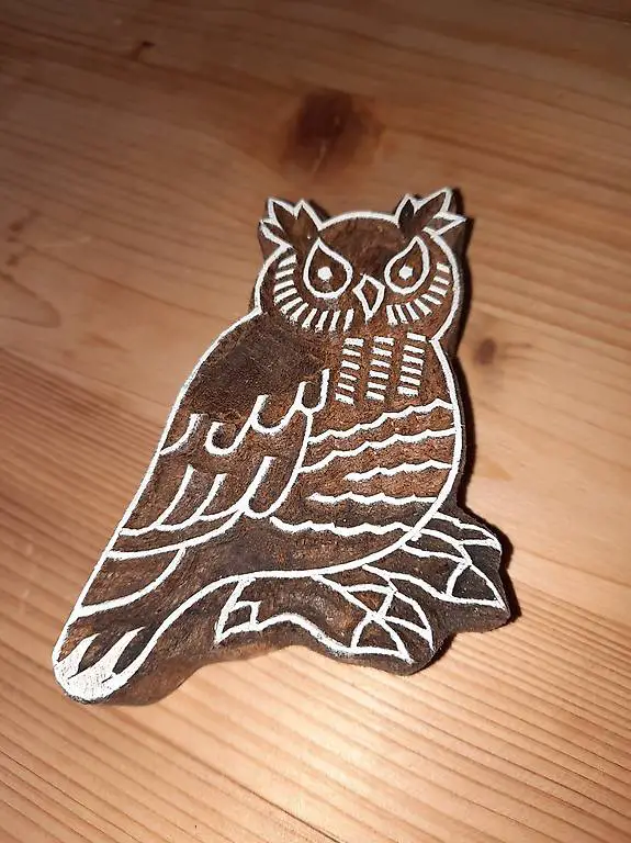 Stoffstempel Blockprint für Stoff und Papier, Eule etc
