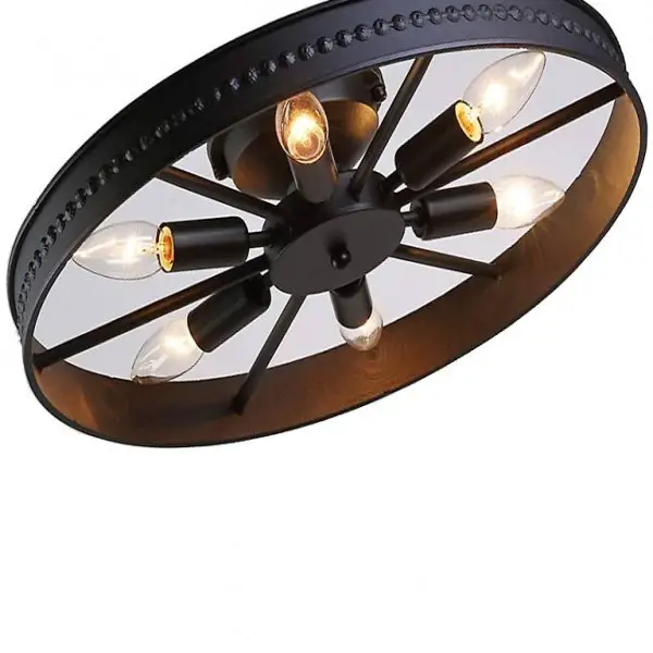  Retro Rad Deckenleuchte Vintage Runde Deckenlampe Antik