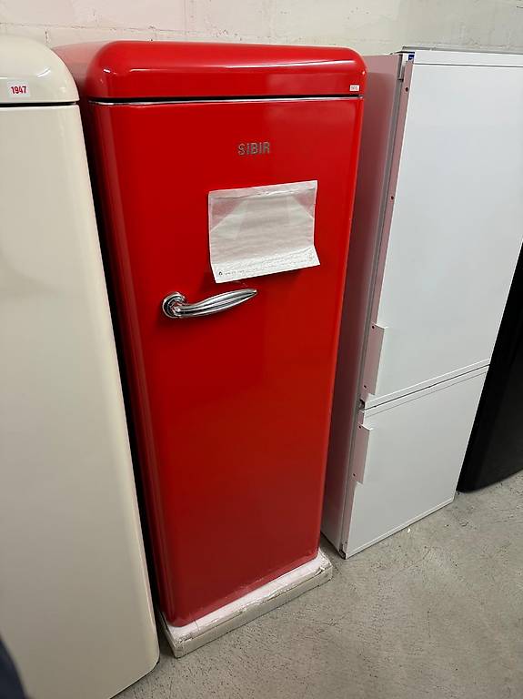 SIBIR Oldtimer OT 23010 FR Kühlschrank Feuerrot rechts