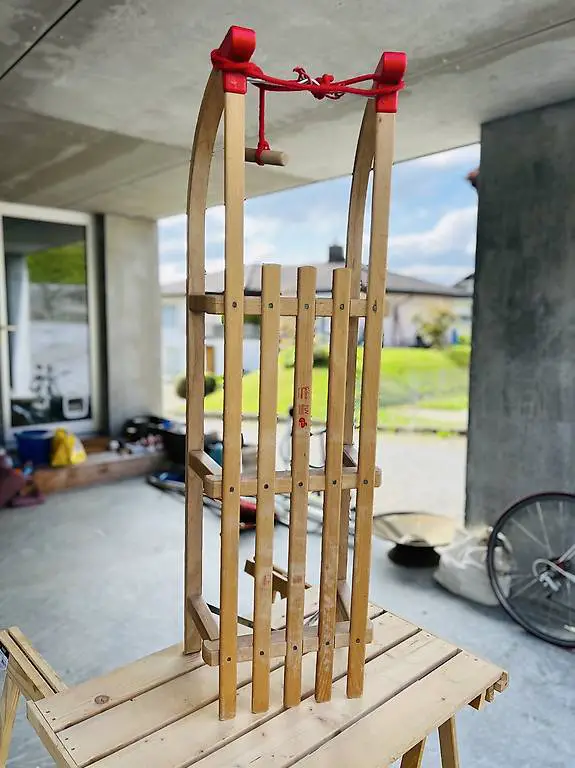 Holzschlitten Länge 110cm