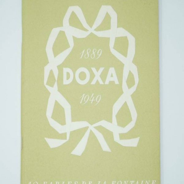 DOXA 1889 - 1949, UHRENREKLAME Dix fables de La Fontaine