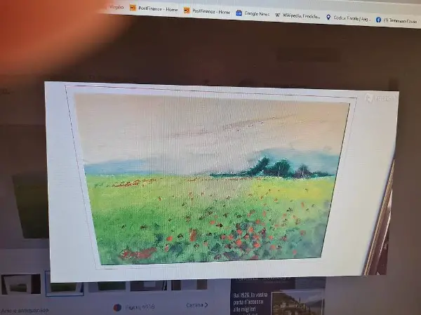 Quadro, con papaveri, firmato