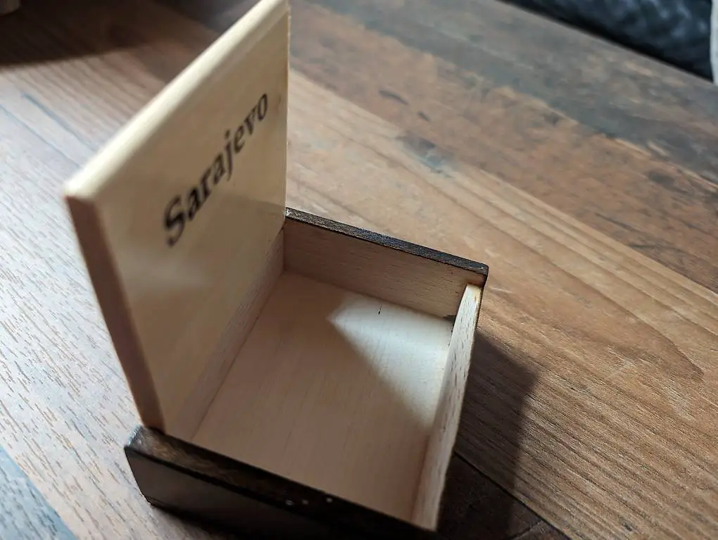 Schmuckschatulle mit Sarajevo-Motiv