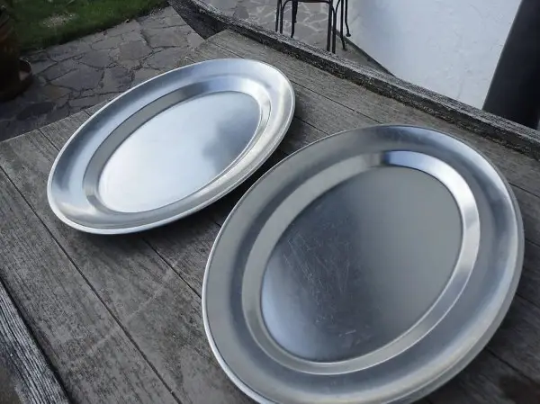  Chromstahlplatten gross 2 Stücke