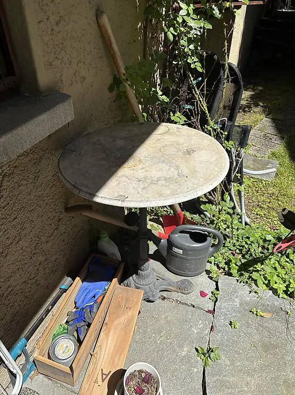 Marmortisch Gartentisch