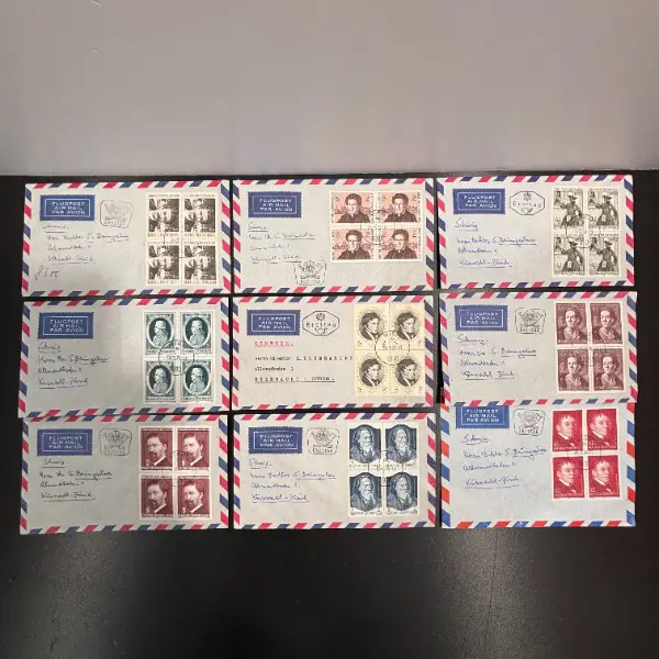 rar briefmarken couvert luftpost österreich ersttag politiker