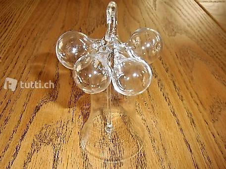 Cloche de table en verre, Tischglocke aus Glas