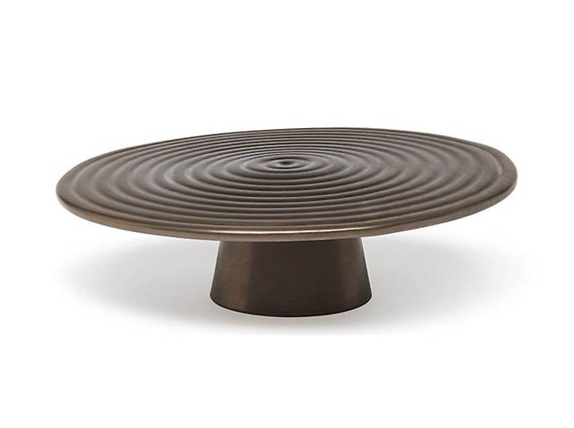 Dutchdeluxes Tortenständer Servierplatte 32cm platin matt