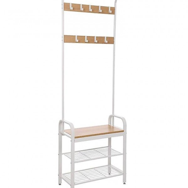  Garderobe, Kleiderständer mit 9 abnehmbaren Haken