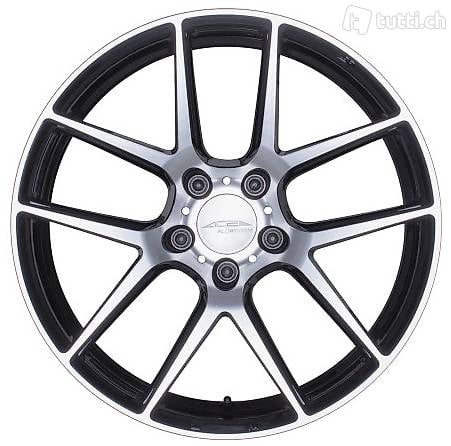  19 Zoll ACE WHEELS Felgen Felge AFF02 Dark Shiny Black, Face