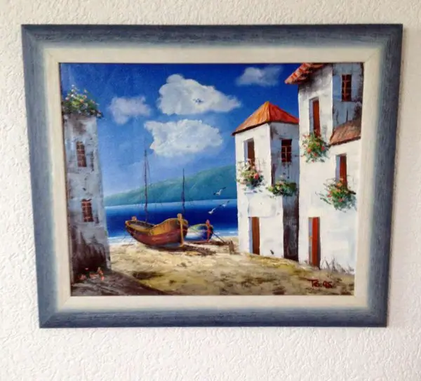 Ölgemälde Haus am Meer