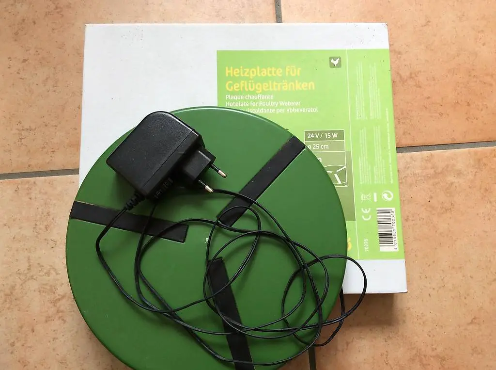 Heizplatte für Hühner / Geflügel Tränke. Elektrobetrieb 220V