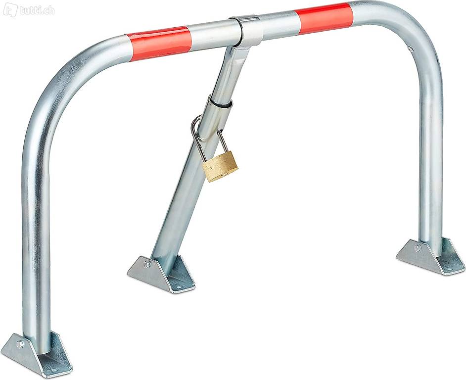  Parkplatzsperre klappbar, Parkbügel mit Vorhängeschloss