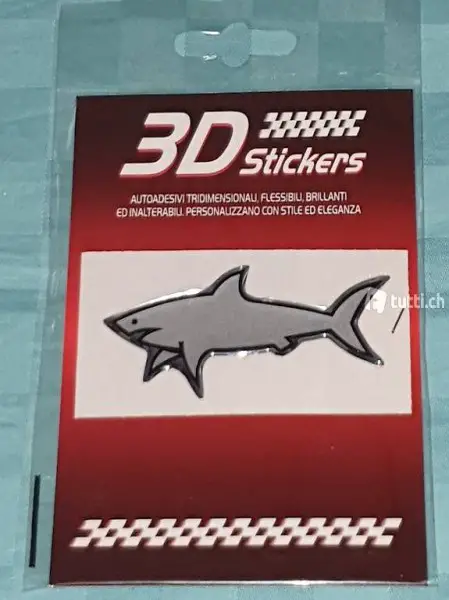  3D Sticker Aufkleber für Auto Motorrad Helm Haifisch