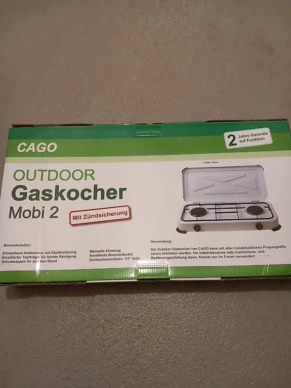 Gaskocher 2 flammig für Camping, neu