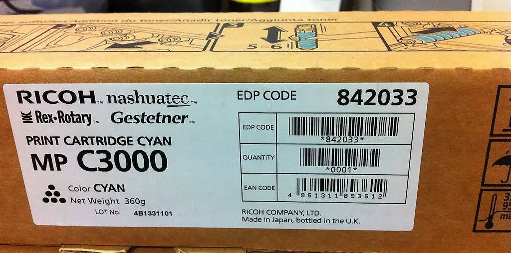 Ricoh Aficio MP C2000/C2500/C3000 cyan Toner,842033