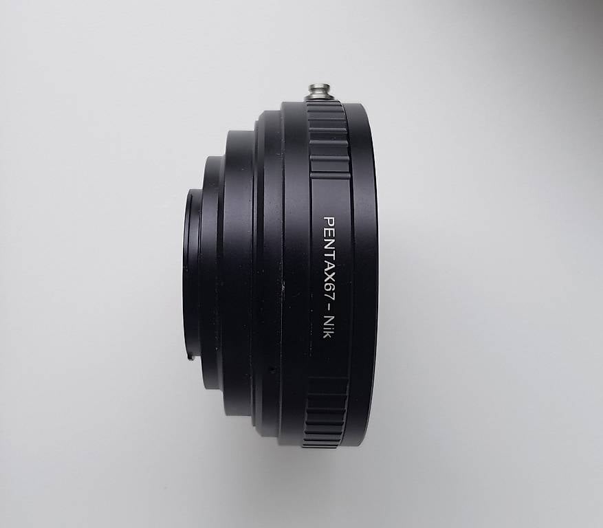 Adapter Pentax 6x7 Objektiv an Nikon F Bajonett