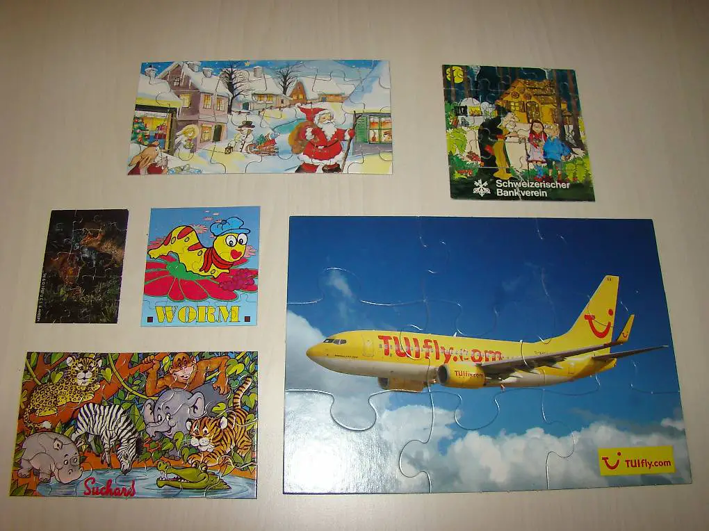 Box mit 6 kleinen Puzzles