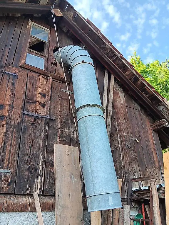 Heugebläse, Rohre, Trockner, Lanker, Heu, Obergaden