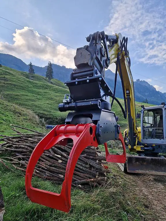 Holzgreifer Greifer Holzzange Festanbau zu 6? 12to Bagger