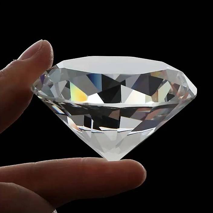 Kristall Diamant 5cm (im Samtbeutel)