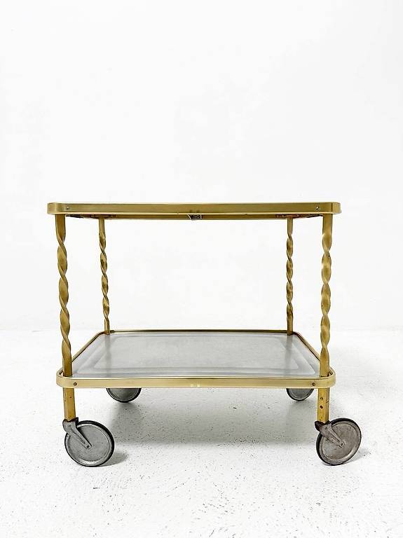 Vintage Servierwagen mit Rollen, 20. Jahrhundert