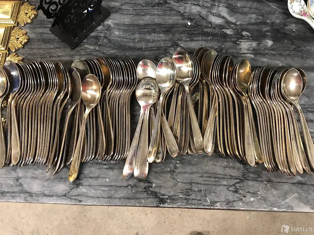 100 Kaffeelöffel versilbert Hotelbesteck