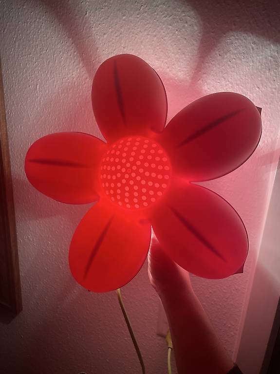 retro wandlampe ikea smila blomma