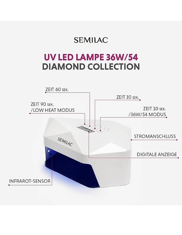 Semilac UV LED Lampe 36W/54