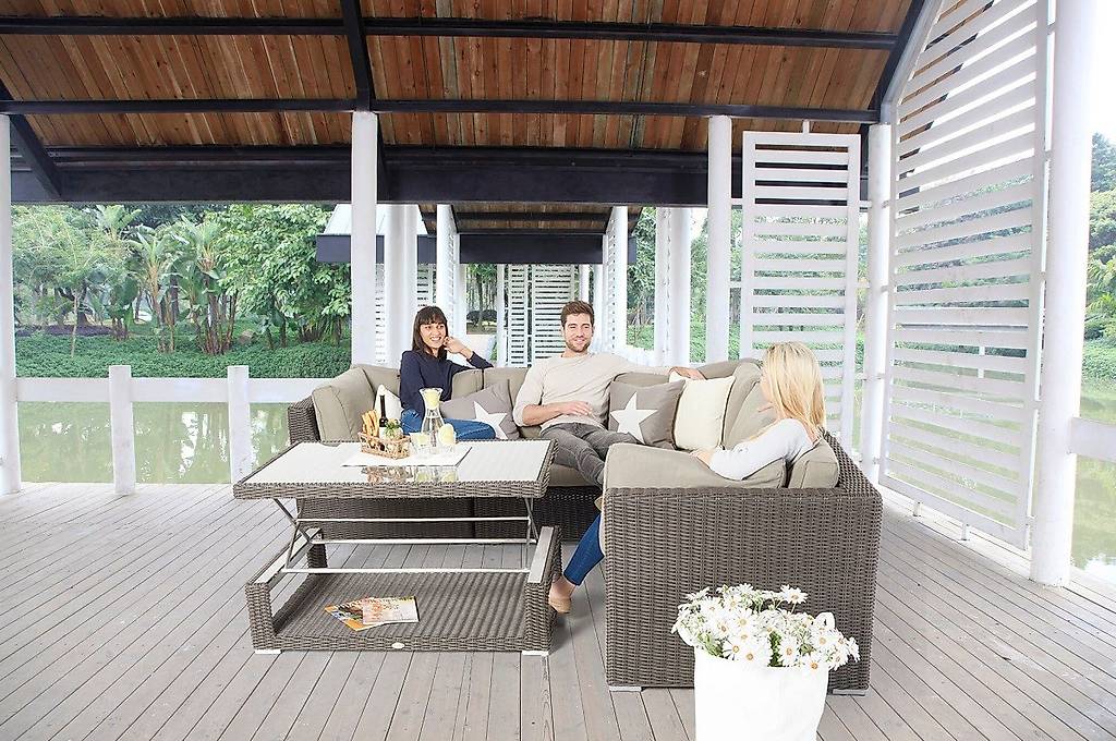 Rattanmöbel Up & Down braun - Lieferung kostenlos