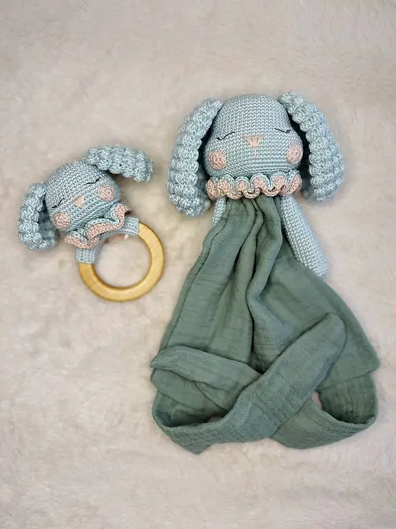 Handgemachtes Hasen Babyset