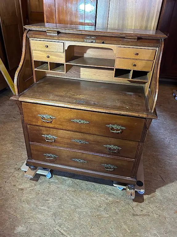 Rolladen Schreibkommode, Pult, B105, T 65, H 127 cm