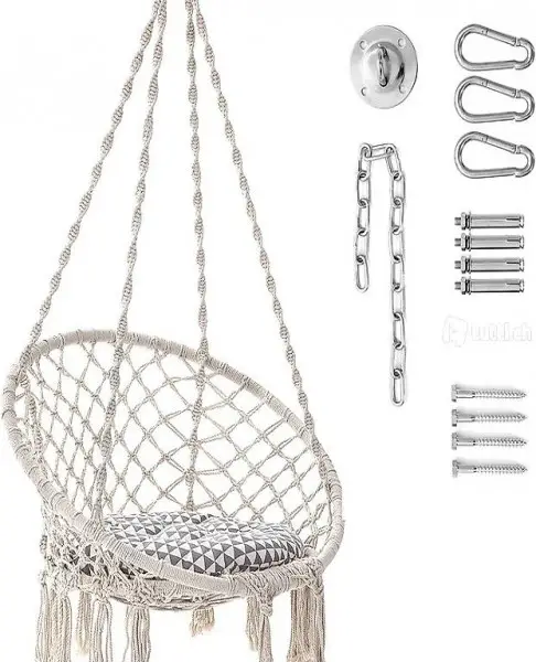  Hängesessel, Affenschaukel mit 8 cm dickem Kissen